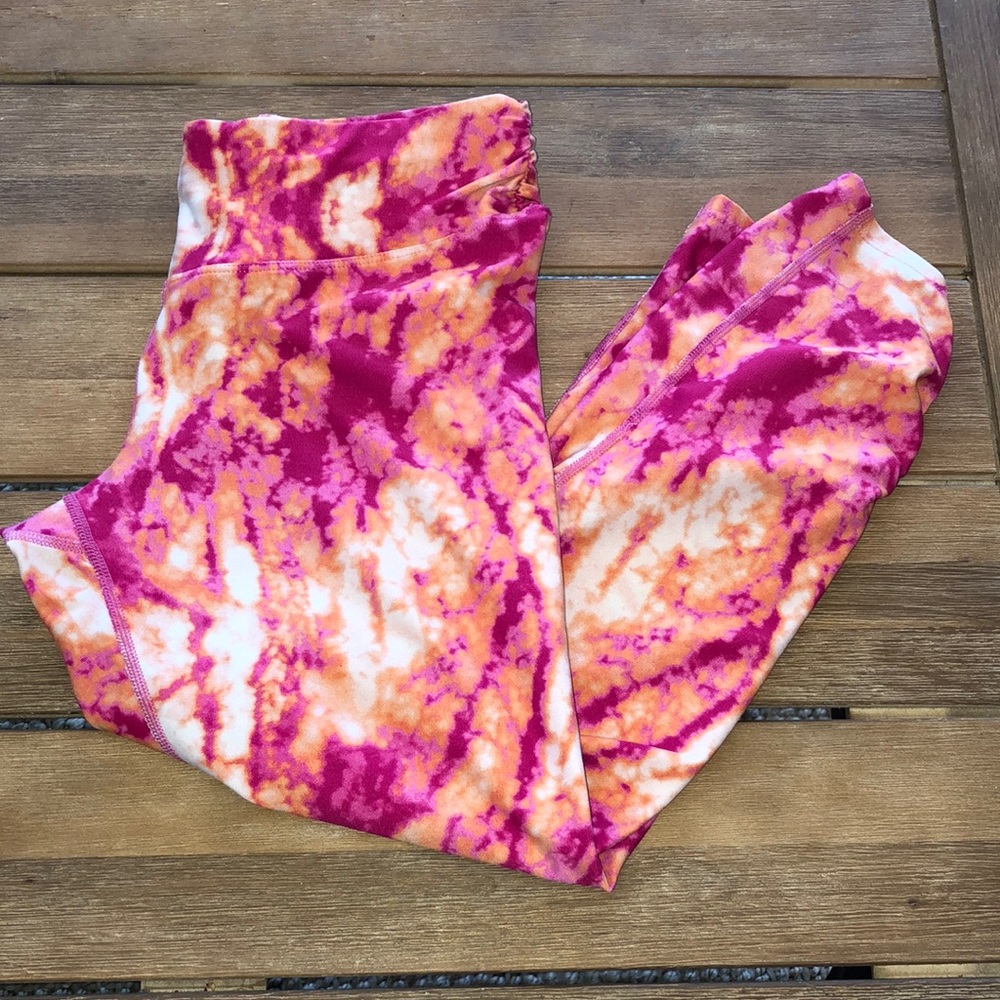 Tie-dye print workout leggings